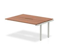 Evolve Evolve Plus 1400mm Back to Back Extension Kit Walnut Top Silver Frame BE2