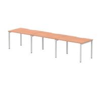 dynamic Evolve Plus Bench Desk Rectangular Beech H-Frame 3,600 (W) x 800 (D) x 750 (H) mm MFC (Melamine Faced Chipboard)