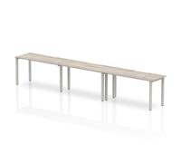 Evolve 1400 3P Desk Grey Oak Silver Frame