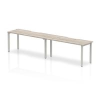 Evolve 1200 2P Desk Grey Oak Silver Frame