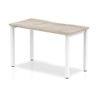Evolve 1200 Starter Desk Grey Oak White Frame