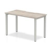 Evolve 1200 Starter Desk Grey Oak Silver Frame
