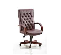 Chesterfield EX000004 Executive Leather Chair with Arms - Burgundy