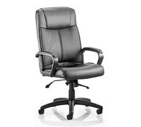 Dynamic Executive Chair Plaza EX000052 – Bonded Leather, Padded Seat & Back, With Arms, Black