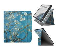 Dynamic Folio Case for 7" Pocketbook Era Color Ereader 2024 & 7" Pocketbook Era Ereader 2022, Slim Magnetic Stand Case with Viewing Angles, Auto Wake/Sleep, Ultra Thin, Flower
