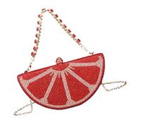 Dynamic Fruit Plan Handbag Additional Crystal Embellished Face Modifiable Transporting Fashion Permanent Associate Unique Fruit Molded Evening Grip