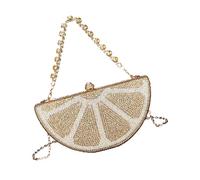 Dynamic Fruit Plan Handbag Additional Crystal Embellished Face Modifiable Transporting Fashion Permanent Associate Unique Fruit Molded Evening Grip