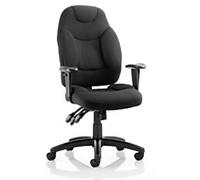dynamic Galaxy Operator Chair Permanent Contact Fabric Height-Adjustable Armrest Black 125 kg Galaxy 675 x 640 x 1,110 mm