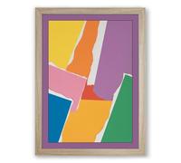 Dynamic Geometry Geometric Framed Wall Art Print A1 (84.1×59.4cm) Oak, Wall Decor for Living Room, Bedroom, Office & Home, Ready to Hang, Art Gift