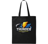 Dynamic Global Thunder Logistics Division Emblem Natural Cotton Tote Bag Black