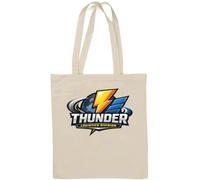 Dynamic Global Thunder Logistics Division Emblem Natural Cotton Tote Bag White