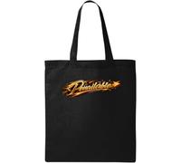 Dynamic Glowing Arrow Typography Design Natural Cotton Tote Bag Black