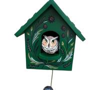 Dynamic Handcrafted Wooden Birdhouse Wall Art Decors with Gentle Kinetics Motion Moving Bird Creating Calming Shadows Unique Kinetics Art Wall Decors with Colorful Wooden Birdhouse and Moving Bird for