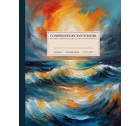 Dynamic Horizons Composition Notebook | Expressive College-Ruled Notebook: Vibrant Artwork of Sunset and Wave | 110 Pages | 7.5" x 9.25" | Perfect for Students, Artists, and Dreamers