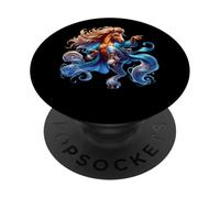 Dynamic Horse Warrior Dance Illustration PopSockets Adhesive PopGrip