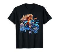 Dynamic Horse Warrior Dance Illustration T-Shirt