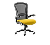 dynamic Houston Heavy Duty Chair Synchro Tilt Mesh Fabric Height-Adjustable Armrest Black, Canary Yellow 205 kg Houston 750 x 720 x 1,120 mm