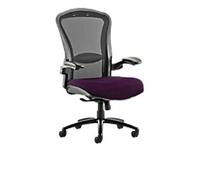 dynamic Houston Heavy Duty Chair Synchro Tilt Mesh Fabric Height-Adjustable Armrest Black, Purple 205 kg Houston 750 x 720 x 1,120 mm