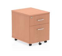 Impulse Mobile Pedestal 2 Drawer Beech