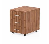 Impulse Mobile Pedestal 3 Drawer Walnut - I000125
