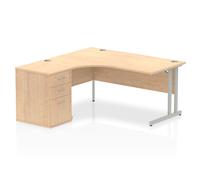 Impulse 1600mm Left Crescent Maple 600 Ped