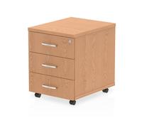 Impulse 3 Drawer Mobile Pedestal Oak I000773
