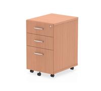 Dynamic Impulse Under Desk Pedestal 3 Drawer Beech