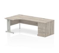 Impulse 1800 Left Crescent Grey Oak Cable Leg 800Ped
