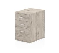 Dynamic I003221 office drawer unit Oak. Grey Melamine Faced Chipboard