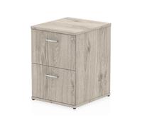 Impulse 2 Drawer Filing Cabinet Grey Oak