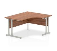 Impulse 1400 Right Crescent Walnut Silver Leg