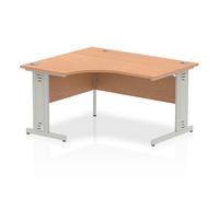 Impulse 1400 LH Desk Oak Silver CBL
