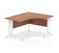 Impulse 1400 Right Crescent Walnut White Cable Leg