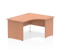 Impulse 1400mm Right Crescent Desk Beech Top Panel End Leg
