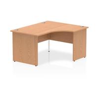 Impulse 1400mm Right Crescent Desk Oak Top Panel End Leg I003875