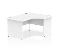 Impulse 1400mm Right Crescent Desk White Top Panel End Leg I003876