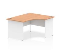 Impulse 1400 Right Crescent Oak White End Leg