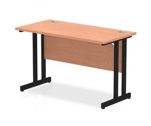 Dynamic Impulse 1200 x 600mm Straight Desk Beech Top Black Cantilever Leg
