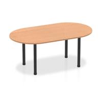 Impulse 1800 Boardroom Table Oak Black Leg