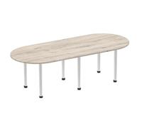 dynamic Freeform Table Impulse Oak Medium-Density Fibreboard Silver 2,400 x 1,000 x 730 mm