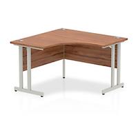 dynamic Impulse Corner Desk Corner Walnut Cantilever 1,200 (W) x 1,200 (D) x 730 (H) mm MFC (Melamine Faced Chipboard)