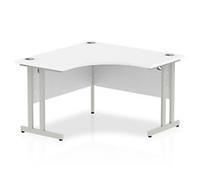 dynamic Impulse Corner Desk Corner White Cantilever 1,200 (W) x 1,200 (D) x 730 (H) mm MFC (Melamine Faced Chipboard)