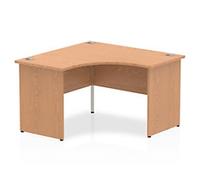 dynamic Impulse Corner Desk Freeform Oak Base panel 1,200 (W) x 1,200 (D) x 730 (H) mm MFC (Melamine Faced Chipboard)
