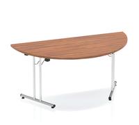 Impulse 1600 Folding Semi Table Walnut