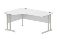 dynamic Impulse Left Hand Desk Corner White Cantilever 1,600 (W) x 1,200 (D) x 730 (H) mm MFC (Melamine Faced Chipboard)