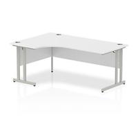 dynamic Impulse Left Hand Desk Corner White Cantilever 1,800 (W) x 1,200 (D) x 730 (H) mm MFC (Melamine Faced Chipboard)