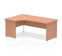 dynamic Impulse Left Hand Desk Freeform Beech Base panel 1,800 (W) x 1,200 (D) x 730 (H) mm MFC (Melamine Faced Chipboard)