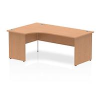 dynamic Impulse Left Hand Desk Freeform Oak Base panel 1,800 (W) x 1,200 (D) x 730 (H) mm MFC (Melamine Faced Chipboard)