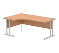 dynamic Impulse Left Hand Desk Freeform Oak Cantilever 1,800 (W) x 1,200 (D) x 730 (H) mm MFC (Melamine Faced Chipboard)