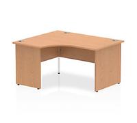 dynamic Impulse Left Hand Desk Rectangular Oak Base panel 1,400 (W) x 1,200 (D) x 730 (H) mm MFC (Melamine Faced Chipboard)